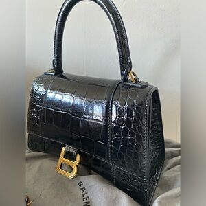 Balenciaga Croc-Embossed / Top Handle